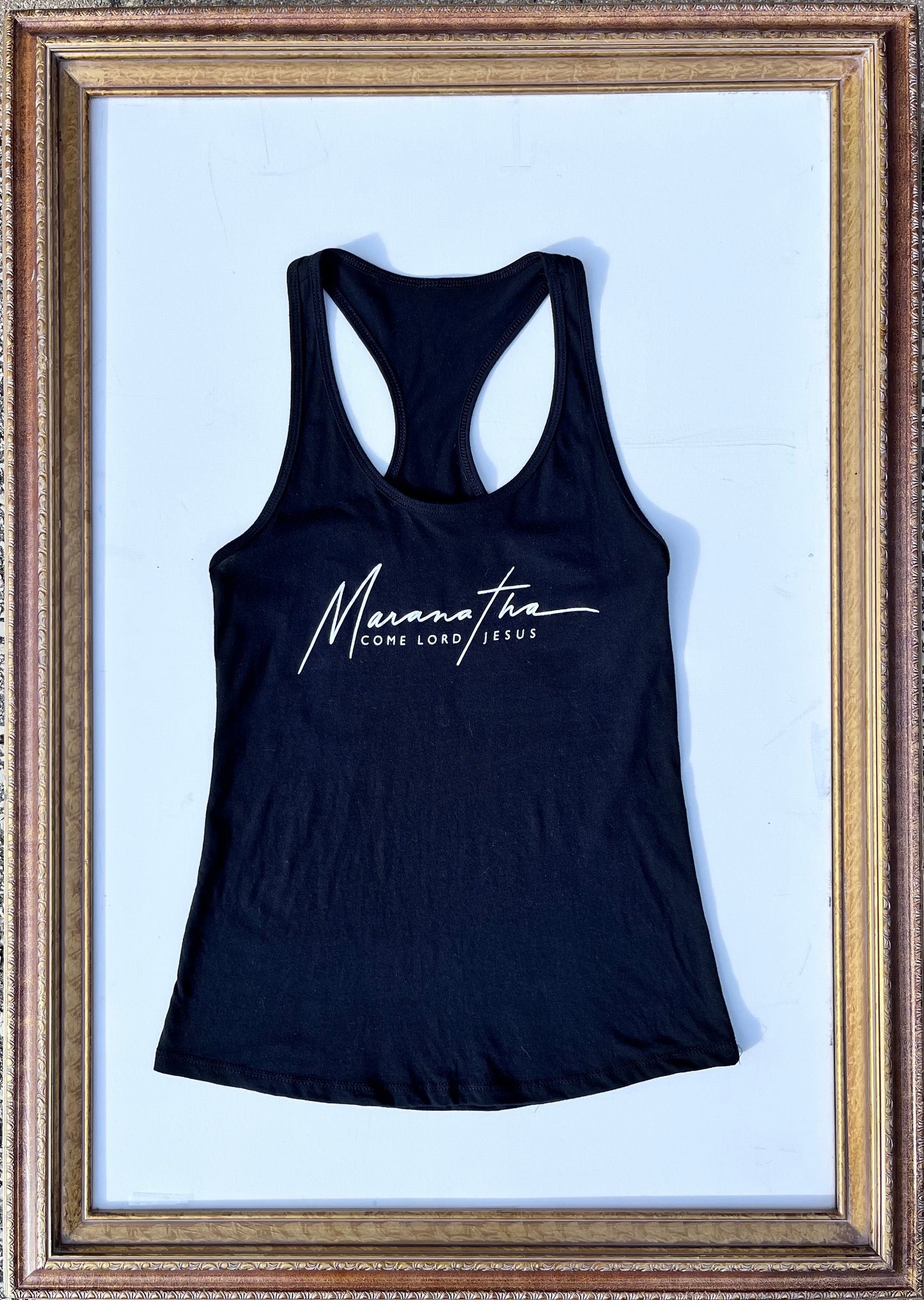 TANK TOP: Maranatha - Come Lord Jesus (White writing)