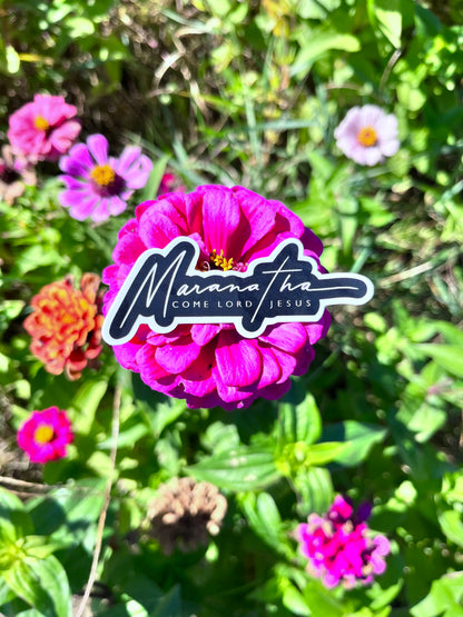 Maranatha Vinyl Sticker - Black & White