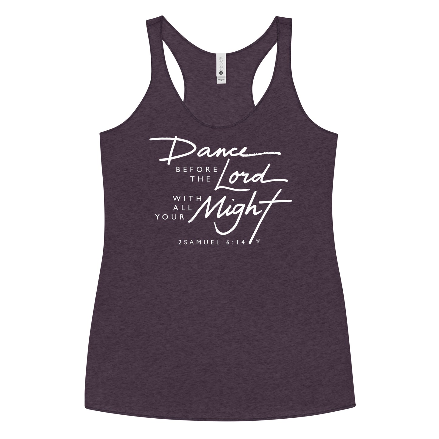 TANK TOP: Dance Before the Lord (Racerback White Print)